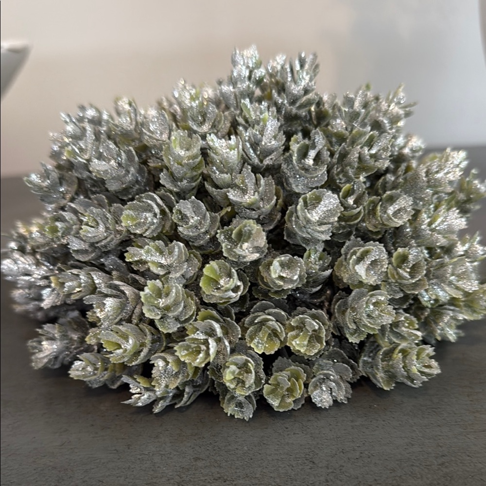 Frosted Half Sphere Floral Accent - 7” - NWT